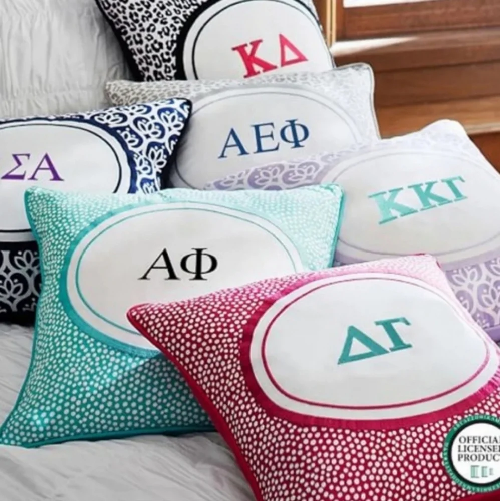 NWT Pottery Barn Pair Pillowcases Dorm PB BLANK Monogram Pillow Covers 16x16”